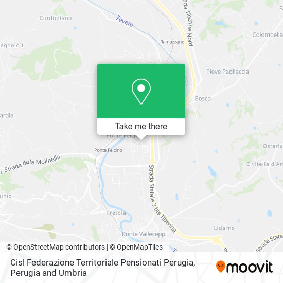 Cisl Federazione Territoriale Pensionati Perugia map