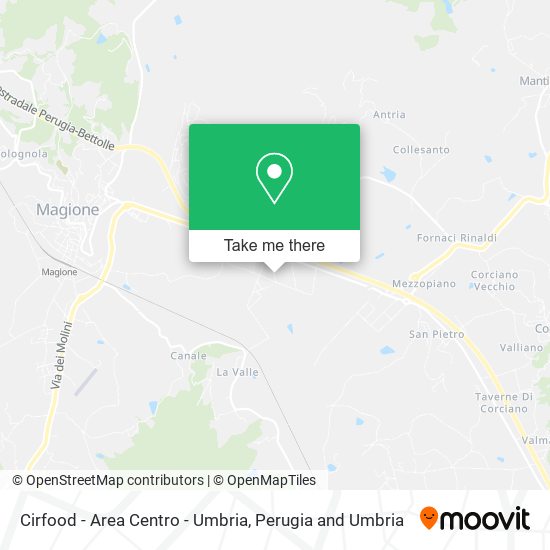 Cirfood - Area Centro - Umbria map