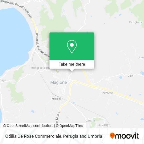 Odilia De Rose Commerciale map