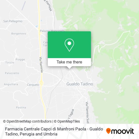 Farmacia Centrale Capci di Manfroni Paola - Gualdo Tadino map