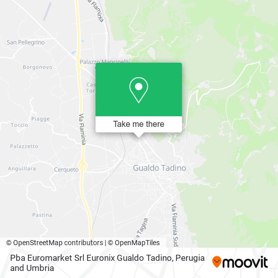 Pba Euromarket Srl Euronix Gualdo Tadino map