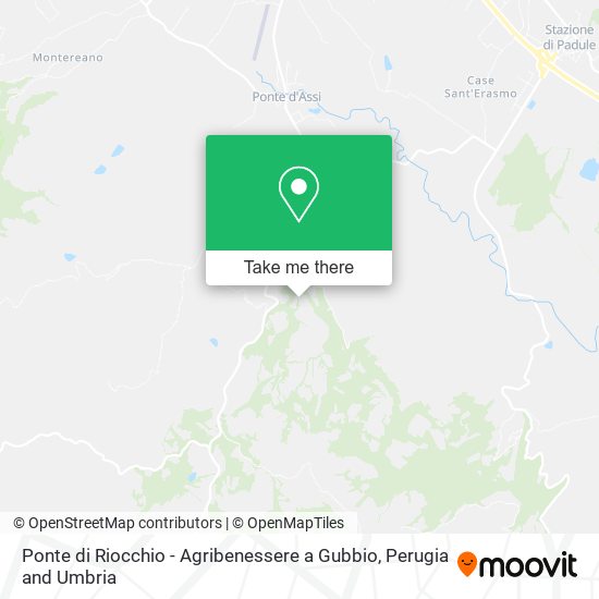 Ponte di Riocchio - Agribenessere a Gubbio map