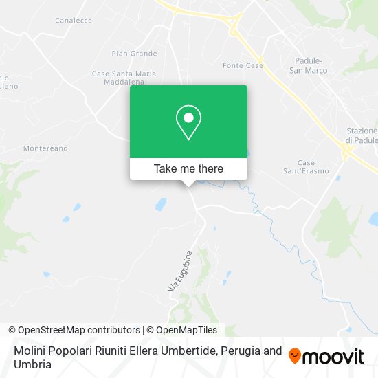 Molini Popolari Riuniti Ellera Umbertide map