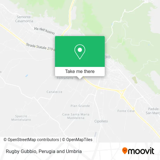 Rugby Gubbio map