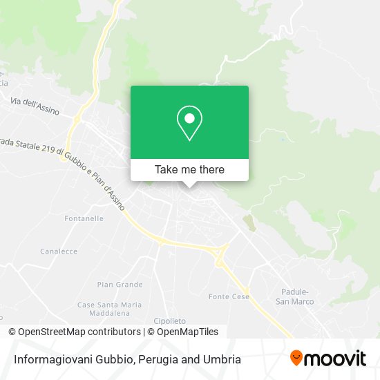 Informagiovani Gubbio map