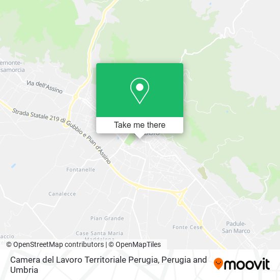 Camera del Lavoro Territoriale Perugia map