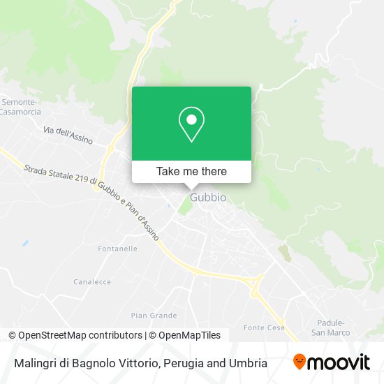 Malingri di Bagnolo Vittorio map