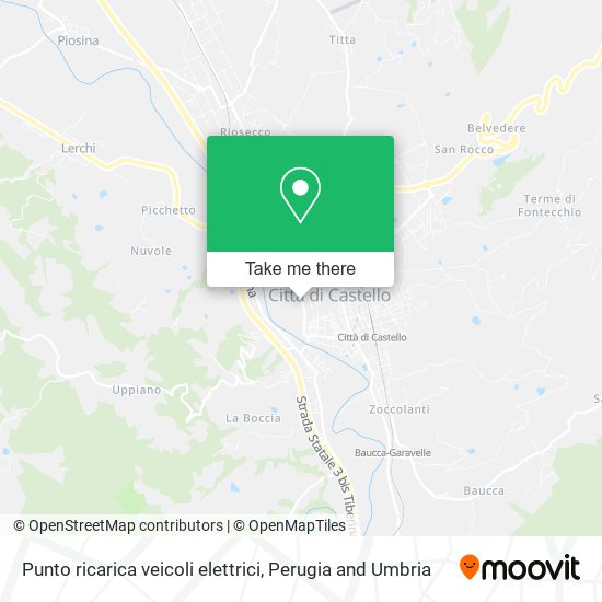 Punto ricarica veicoli elettrici map