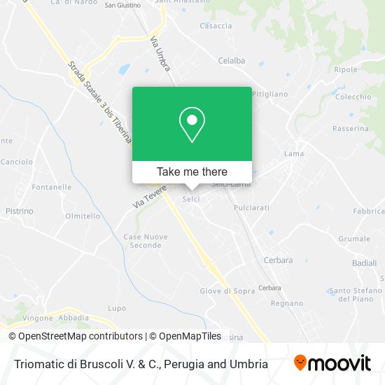 Triomatic di Bruscoli V. & C. map