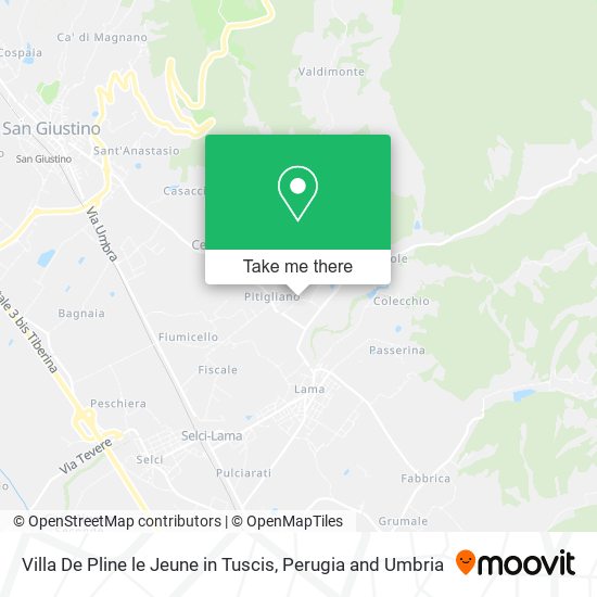 Villa De Pline le Jeune in Tuscis map