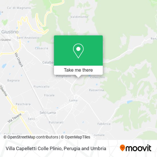 Villa Capelletti Colle Plinio map