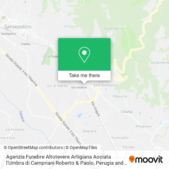 Agenzia Funebre Altotevere Artigiana Aociata l'Umbra di Campriani Roberto & Paolo map