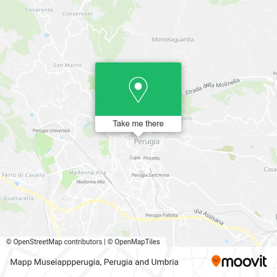 Mapp Museiappperugia map