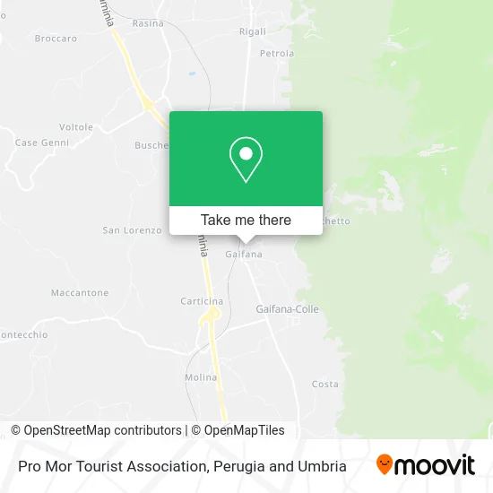 Pro Mor Tourist Association map