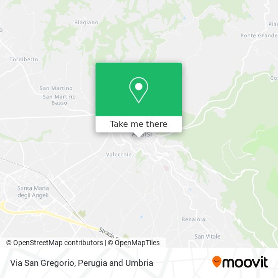 Via San Gregorio map