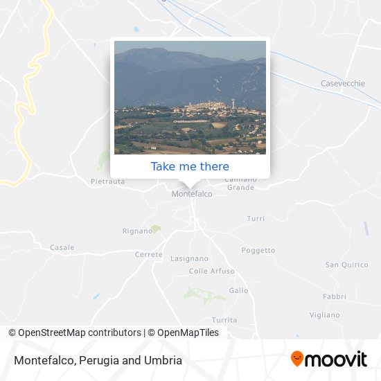 Montefalco map
