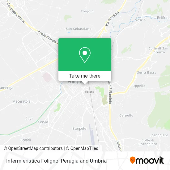 Infermieristica Foligno map