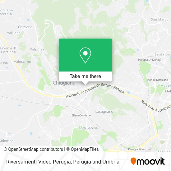 Riversamenti Video Perugia map