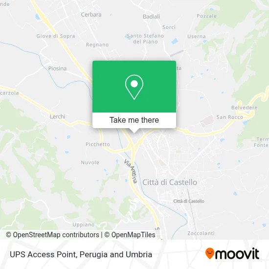 UPS Access Point map