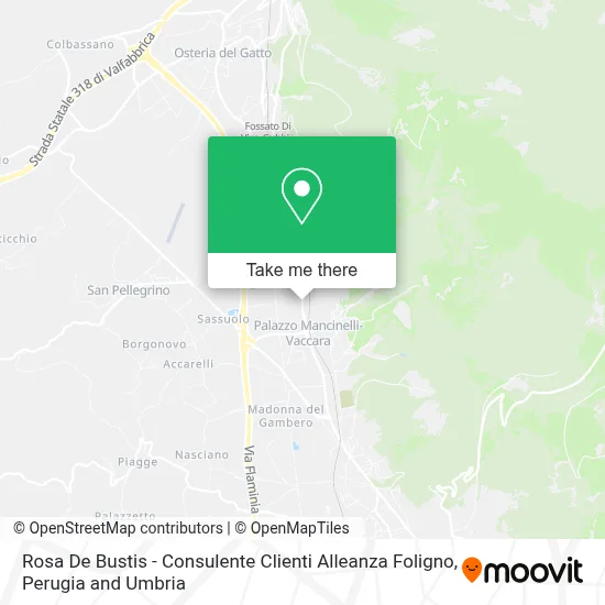 Rosa De Bustis - Consulente Clienti Alleanza Foligno map