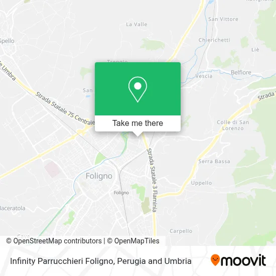 Infinity Parrucchieri Foligno map