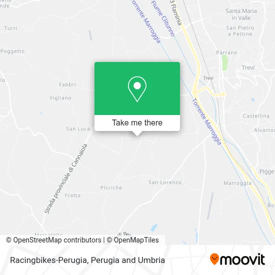 Racingbikes-Perugia map