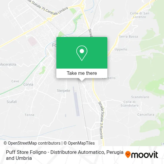 Puff Store Foligno - Distributore Automatico map