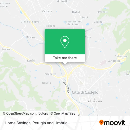 Home Savings map