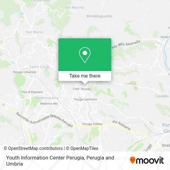 Youth Information Center Perugia map