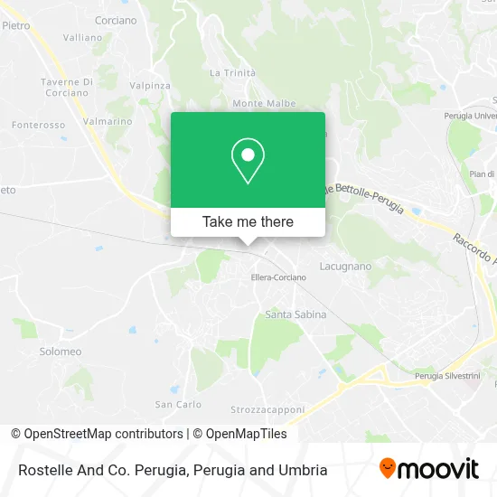 Rostelle And Co. Perugia map