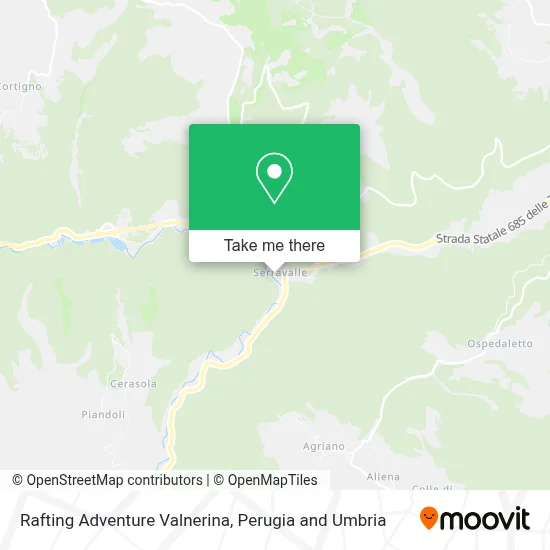 Rafting Adventure Valnerina map