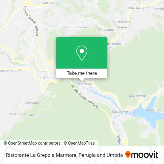Ristorante La Greppia Marmore map