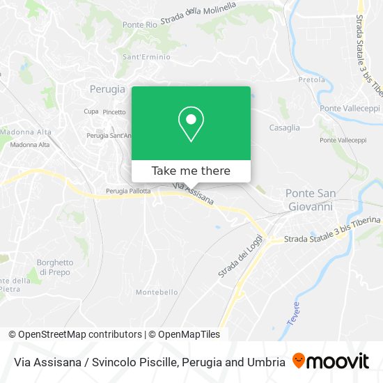 Via Assisana / Svincolo Piscille map