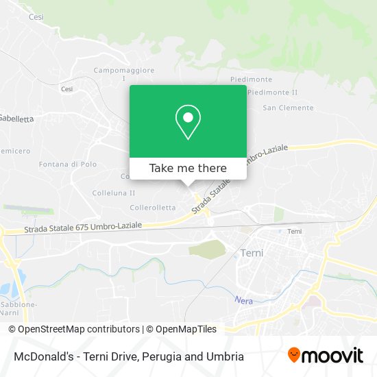 McDonald's - Terni Drive map