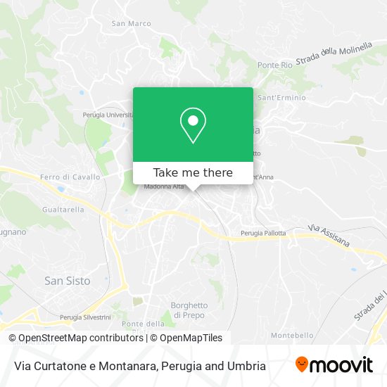 Via Curtatone e Montanara map