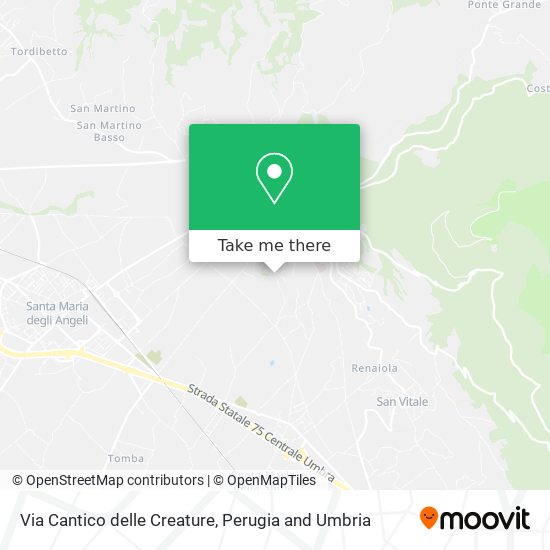 Via Cantico delle Creature map