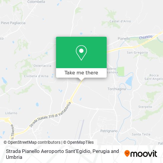 Strada Pianello Aeroporto Sant'Egidio map