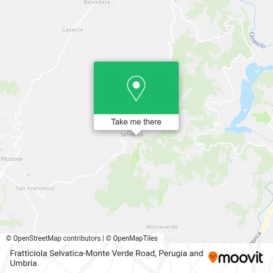 Fratticiola Selvatica-Monte Verde Road map