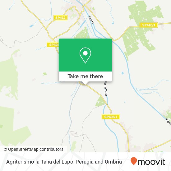 Agriturismo la Tana del Lupo map