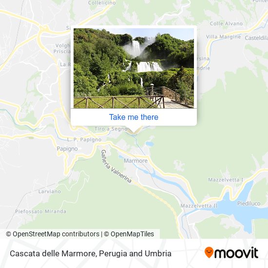 Cascata delle Marmore map