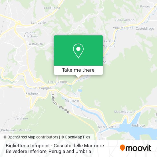 Biglietteria Infopoint - Cascata delle Marmore Belvedere Inferiore map