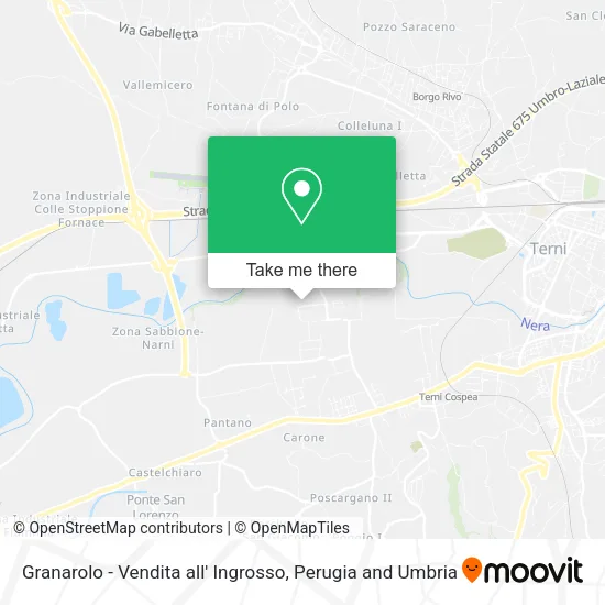 Granarolo - Vendita all' Ingrosso map
