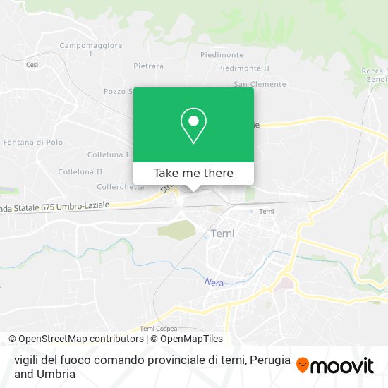 vigili del fuoco comando provinciale di terni map