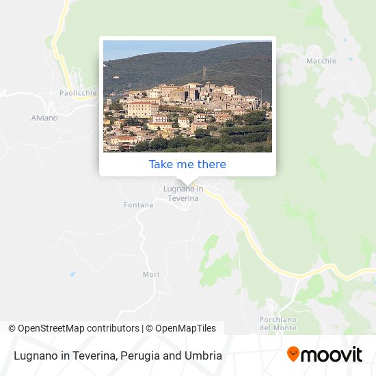 Lugnano in Teverina map