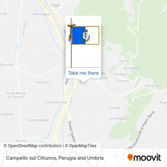 Campello sul Clitunno map