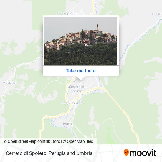 Cerreto di Spoleto map