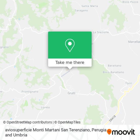 aviosuperficie Monti Martani San Terenziano map