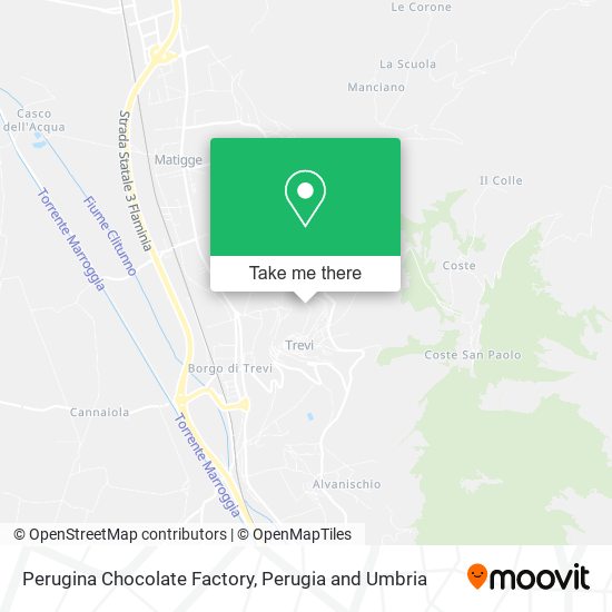 Perugina Chocolate Factory map