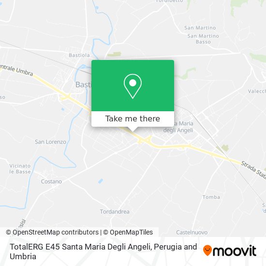 TotalERG E45 Santa Maria Degli Angeli map