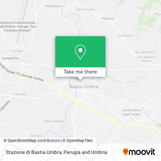 Stazione di Bastia Umbra map